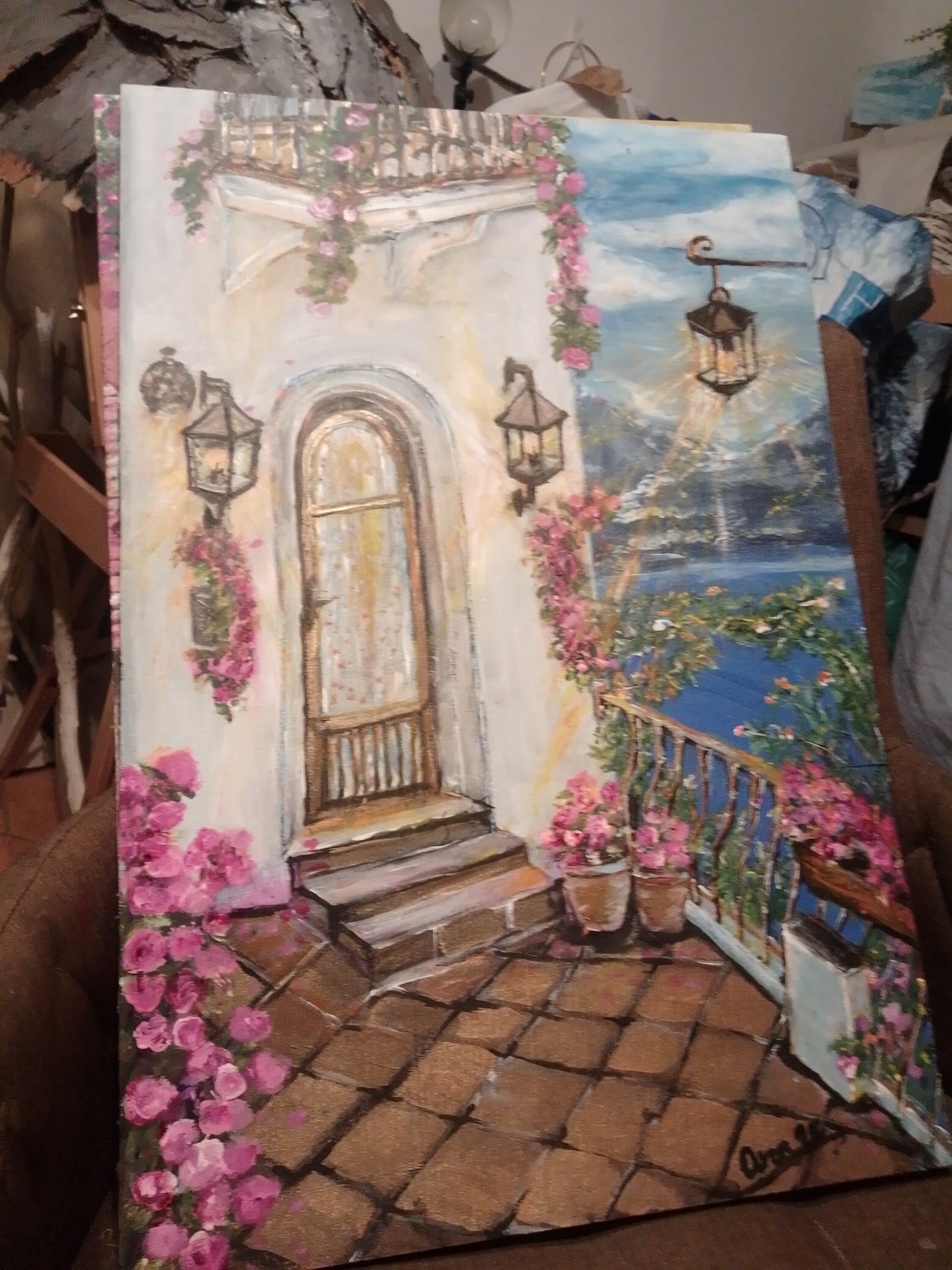 Balcón al Mar - Cuadro Paisaje Marino Mediterráneo